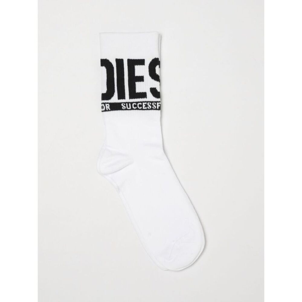Diesel Men Diesel Calf-Length Stretch-Cotton Socks With Contrast Jacquard Logo
